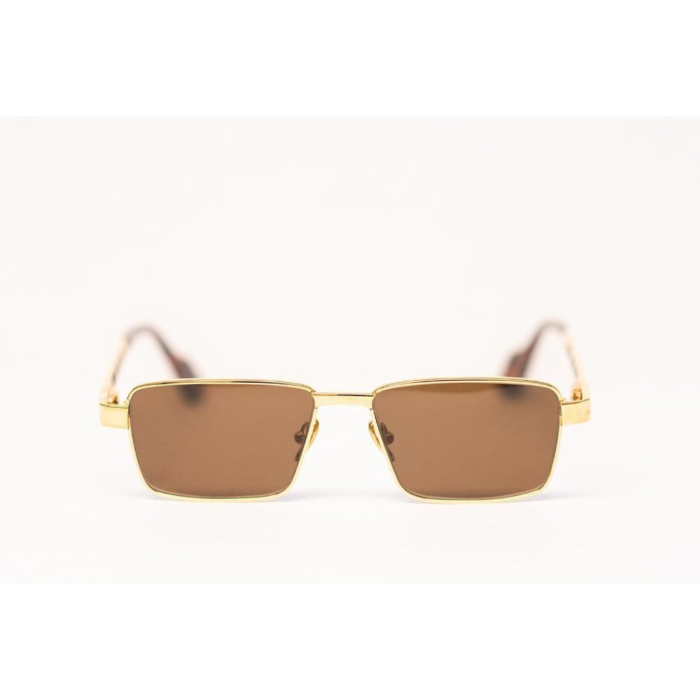 24k Gold Unisex Square Angled Sunglasses - Delixs Thales DX005 01 VP06